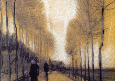 Alley Bordered by Trees 1884 Ağaçlar İle Çevrili Alley