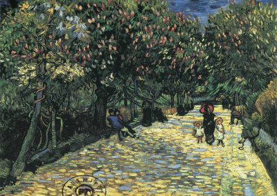 Avenue with Flowering Chestnut Trees at Arles 1889 Çiçekli Kestane Ağaçları Yolu İle Avenue