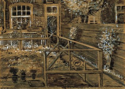 Back Garden of Sien's Mother's House the Hague 1882 Sien'in Annesinin Evinin Arka Bahçesi