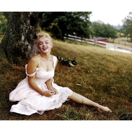 Marilyn Monroe Çimde Oturuyor Posteri Marilyn Monroe Çimde Oturuyor Posteri
