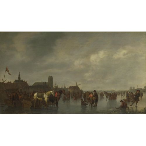 Abraham Van Calraet, Dordrecht Dışında Buz Üzerinde Sahne