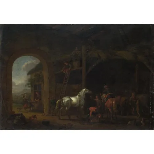 Abraham Van Calraet, The Interior Of A Stable Abraham Van Calraet, The Interior Of A Stable