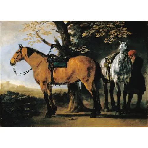 Abraham Van Calraet, Two Horses Abraham Van Calraet, Two Horses
