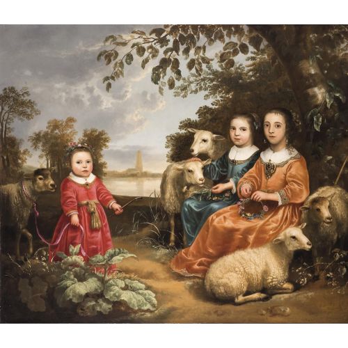 Aelbert Cuyp, Bir Manzarada Koyun İle Üç Kız