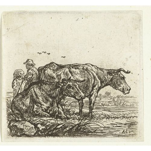 Aelbert Cuyp, Two Cows And Shepherds Aelbert Cuyp, Two Cows And Shepherds