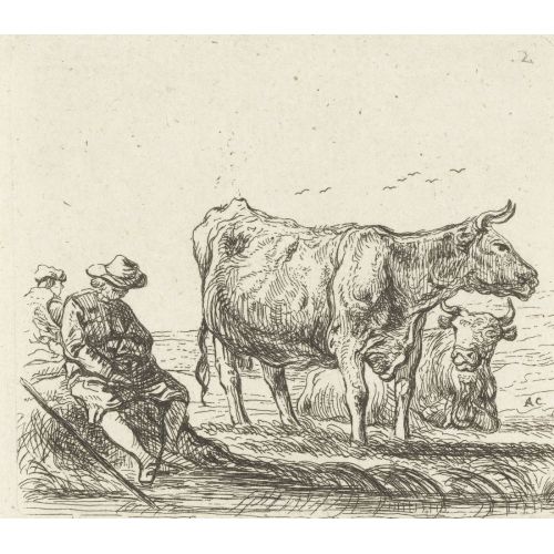 Aelbert Cuyp, Two Cows With Two Shepherds Aelbert Cuyp, Two Cows With Two Shepherds