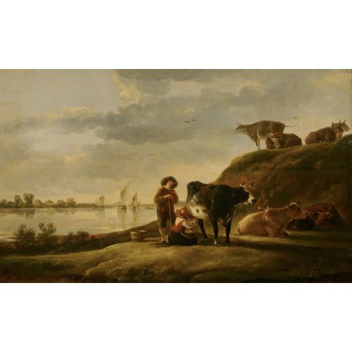 Aelbert Cuyp, Cattle By A River Aelbert Cuyp, Cattle By A River