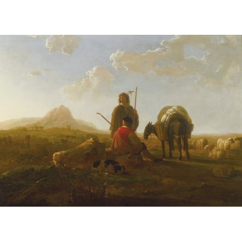 Aelbert Cuyp, Two Shepherds In A Hilly Landscape Aelbert Cuyp, Two Shepherds In A Hilly Landscape