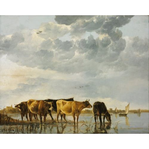 Aelbert Cuyp, Bir Nehirde İnekler Aelbert Cuyp, Bir Nehirde İnekler