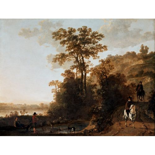 Aelbert Cuyp, An Evening Ride Near A River Aelbert Cuyp, An Evening Ride Near A River