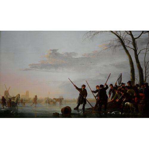 Aelbert Cuyp, Buzun Altında Balıkçılık Aelbert Cuyp, Buzun Altında Balıkçılık