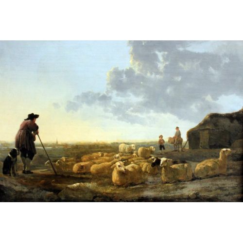 Aelbert Cuyp, Mera Stadel Üzerinde Koyun Sürüsü