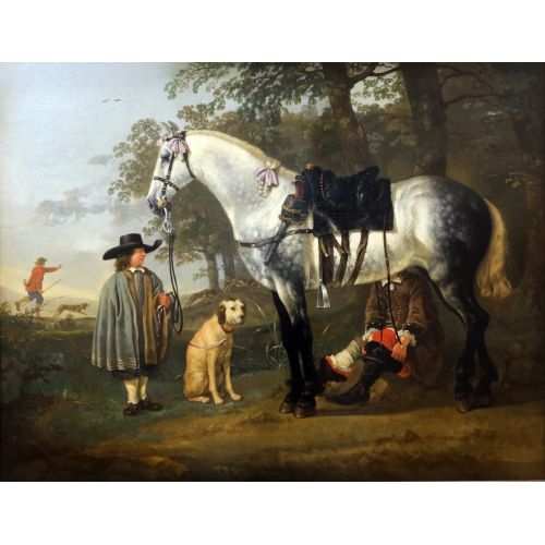 Aelbert Cuyp, Bir Manzara İçinde Gri At Aelbert Cuyp, Bir Manzara İçinde Gri At