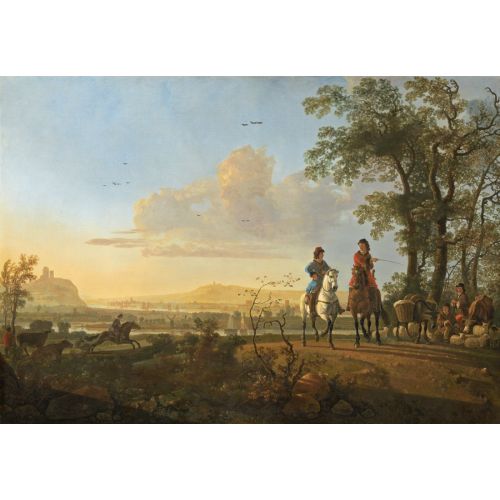 Aelbert Cuyp, Horsemen And Herdsmen With Cattle Aelbert Cuyp, Horsemen And Herdsmen With Cattle