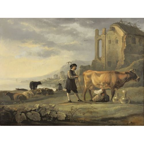 Aelbert Cuyp, Manzara İle Bir İnek Sağım Hizmetçisi