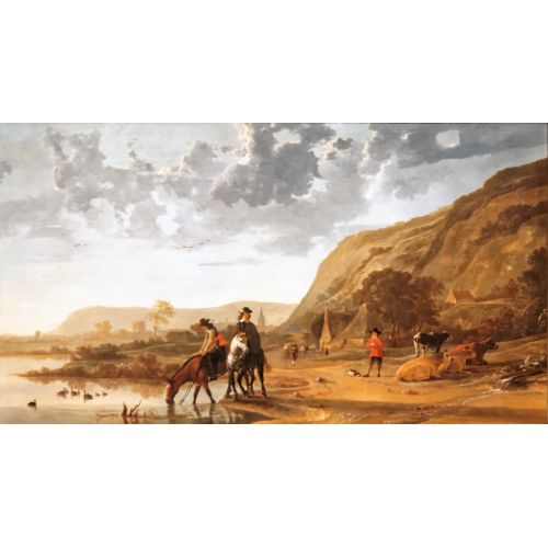 Aelbert Cuyp, Binicilerle Nehir Manzarası