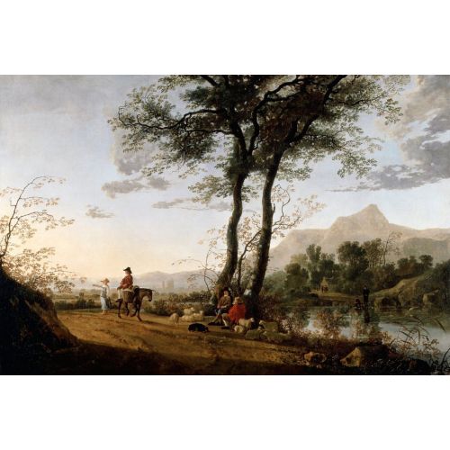 Aelbert Cuyp, A Road Near A River Aelbert Cuyp, A Road Near A River