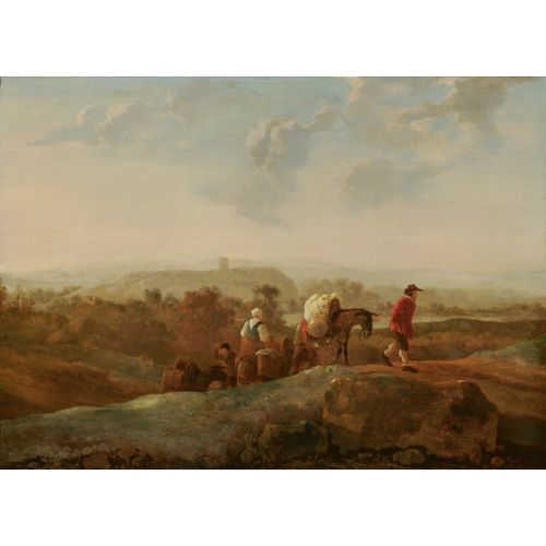 Aelbert Cuyp, Migrating Peasants In A Southern Landscape Aelbert Cuyp, Migrating Peasants In A Southern Landscape