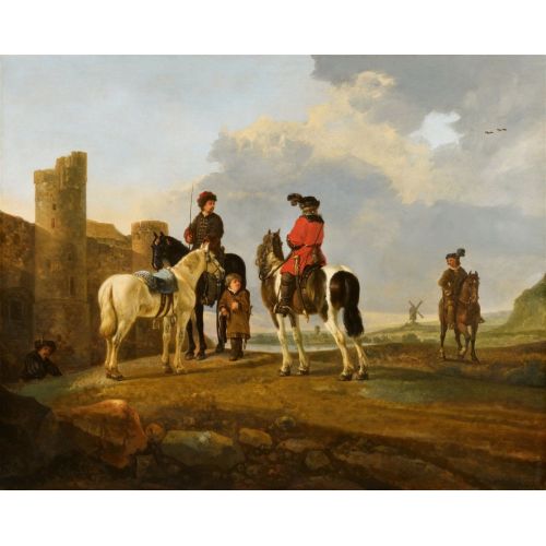 Aelbert Cuyp, Burg Ubbergen İle Dinlenen Biniciler Aelbert Cuyp, Burg Ubbergen İle Dinlenen Biniciler