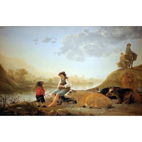 Aelbert Cuyp, Gayda İle Nehir Manzara Aelbert Cuyp, Gayda İle Nehir Manzara