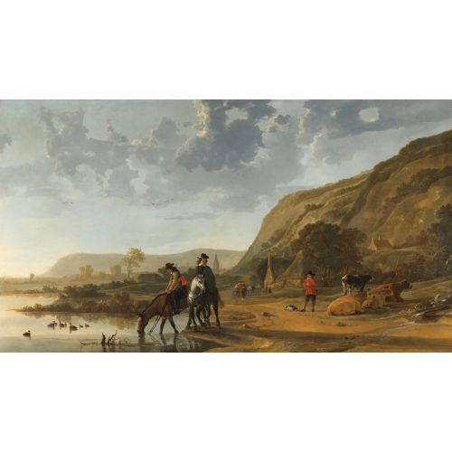 Aelbert Cuyp, Süvari İle Nehir Manzarası Aelbert Cuyp, Süvari İle Nehir Manzarası
