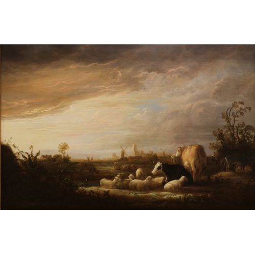 Aelbert Cuyp, Sunset With Cattle At Dordrecht