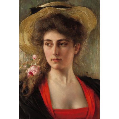 Albert Lynch, İngiliz Bir Kadın Portresi Albert Lynch, İngiliz Bir Kadın Portresi