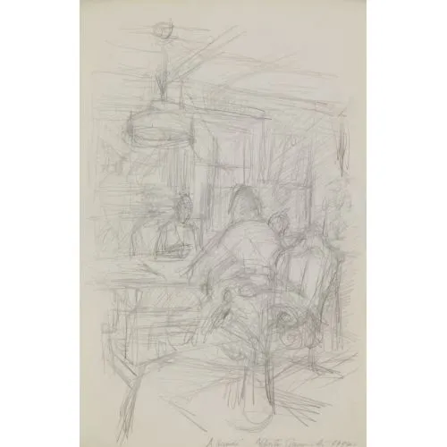 Alberto Giacometti, Annette Et La Mere Sous La Lampe A Maloja