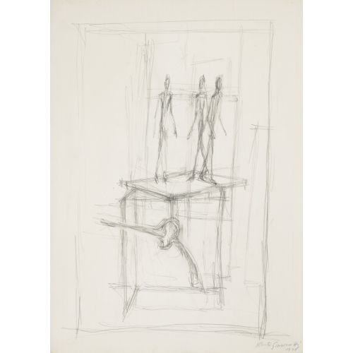 Alberto Giacometti, İki Parça Heykel