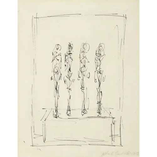 Alberto Giacometti, Rue De Lechaude Sürrealizm Sanat Akımları Alberto Giacometti, Rue de lÉchaudéBu eserde Alberto