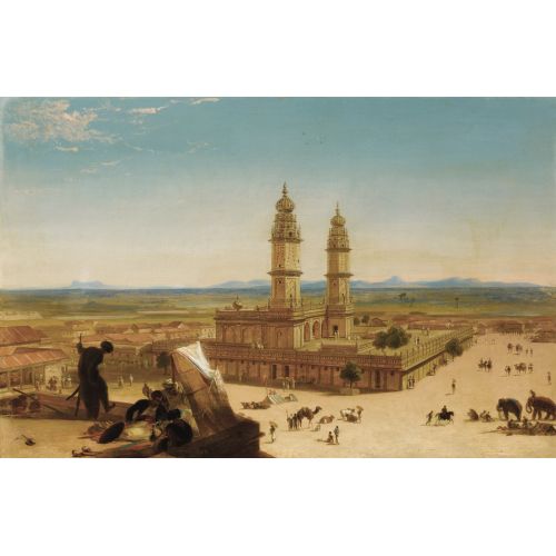 Alberto Pasini, Cami İle Oryantal Manzara Alberto Pasini, Cami İle Oryantal Manzara