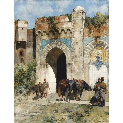 Alberto Pasini, Atları Sulama Alberto Pasini, Atları Sulama