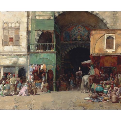 Alberto Pasini, Pazar Yeri Konstantinoplasının Girişi Alberto Pasini, Pazar Yeri Konstantinoplasının Girişi