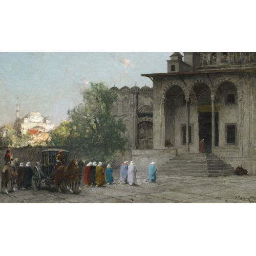 Alberto Pasini, Osmanlı Kadınlar Camide İstanbul Alberto Pasini, Osmanlı Kadınlar Camide İstanbul