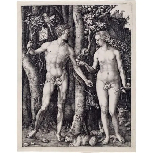 Albrecht Durer, Adam And Eve, Engrave