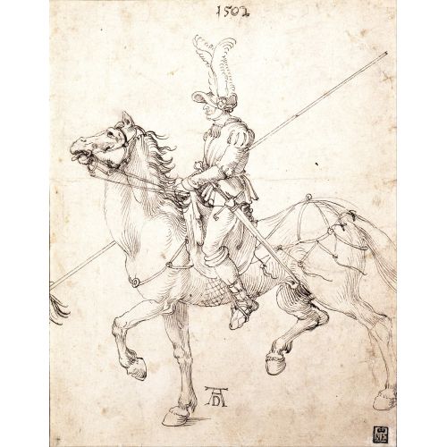 Albrecht Dürer, Atlı Bir Lancer Üzerinde Binicilik Yapıyor