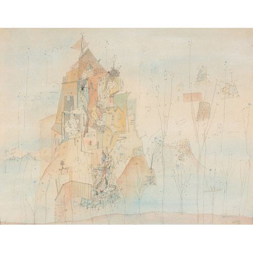 Alfred Otto Wolfgang Schulze, Babil Kulesi, yak. 1941 Lekecilik Alfred Otto Wolfgang Schulze, Babil Kulesi, yak. 1941 Lekecilik Sanat Akımları