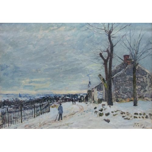 Alfred Sisley, Veneux Nadon Kar Yağışı Alfred Sisley, Veneux Nadon Kar Yağışı