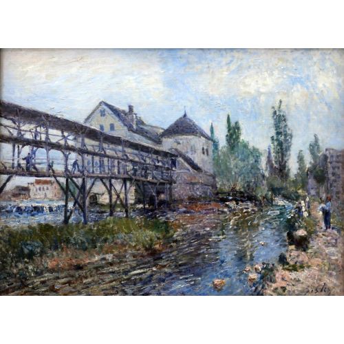 Alfred Sisley, Değirmen Provencher Moret Alfred Sisley, Değirmen Provencher Moret