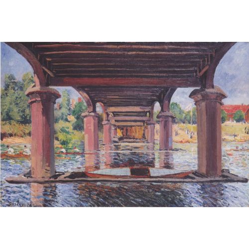 Alfred Sisley, Hampton Court Köprüsü Altında Alfred Sisley, Hampton Court Köprüsü Altında