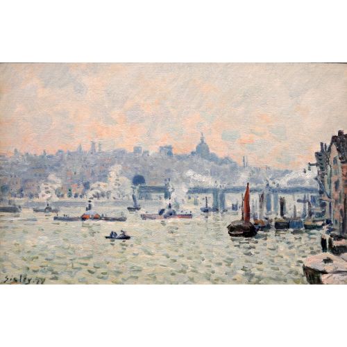 Alfred Sisley, Thames Charing Köprüsü Alfred Sisley, Thames Charing Köprüsü