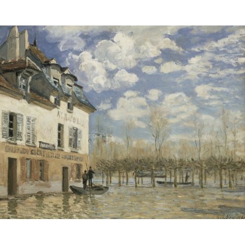 Alfred Sisley, Boat In The Flood At Port Marly
