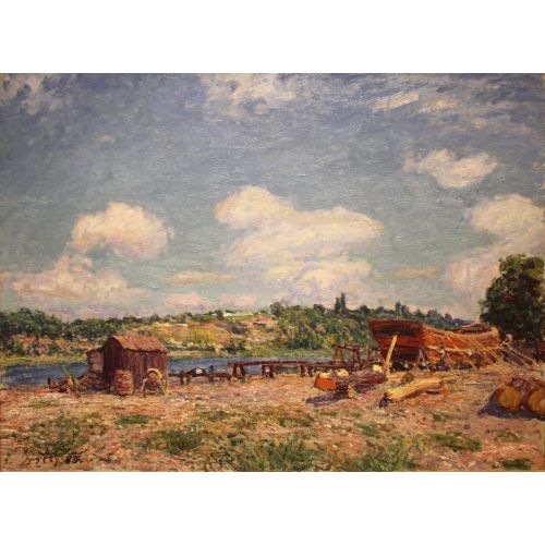 Alfred Sisley, Boatyard At Saint Mammes