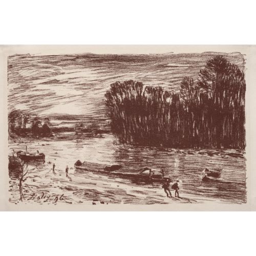 Alfred Sisley, Borders Loing Near Saint Mammes