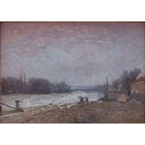 Alfred Sisley, After The Debacle The Seine At The Bridge Of Suresnes
