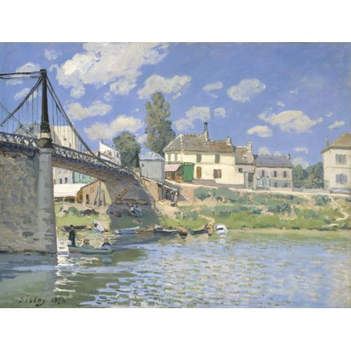 Alfred Sisley Bridge At Villeneuve La Garenne Impressionism Art Movements Alfred Sisley Bridge At Villeneuve La GarenneThe