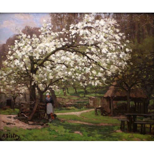 Alfred Sisley, Country Spring Under Fruit Trees Approx
