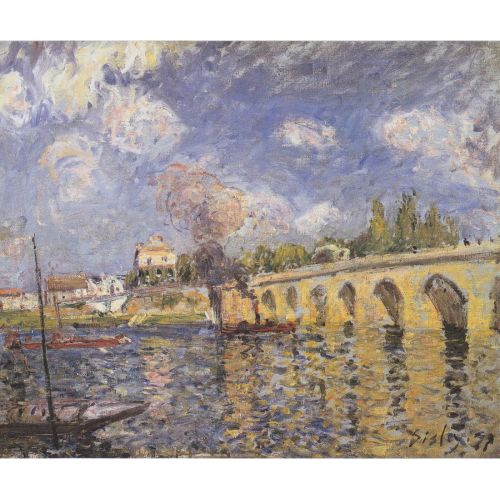 Alfred Sisley, Nehir Gemi Ve Köprü Alfred Sisley, Nehir Gemi Ve Köprü