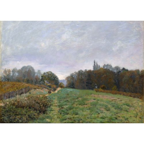 Alfred Sisley, Manzara Louveciennes Alfred Sisley, Manzara Louveciennes