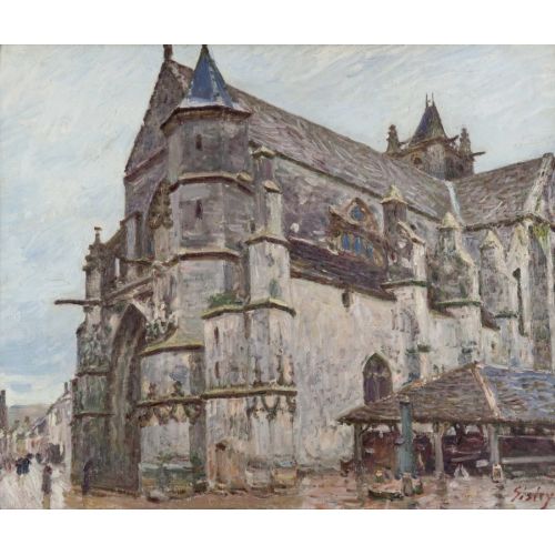 Alfred Sisley, Sabah Yağmurunda Notre Dame Moret